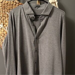 lululemon athletica Gray Casual Button Down Shirt